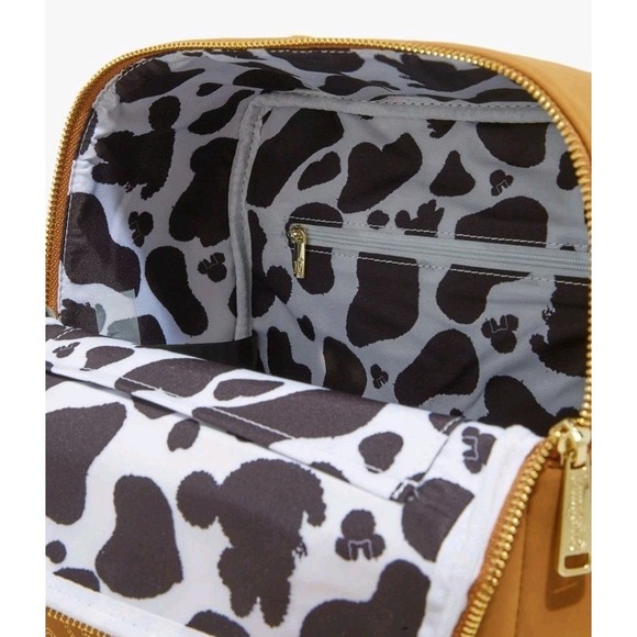 NEW‎ Loungefly Cowgirl Western Minnie Mouse Cow Print Interior Cosplay Backpack main image 4